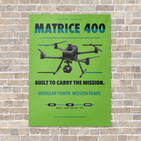 Thumbnail for DJI Matrice 400 vertical canvas print - no frame - light green background
