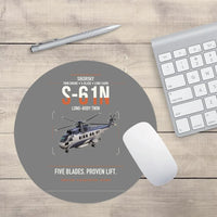 Thumbnail for Sikorsky S-61N design on gray round mouse pad