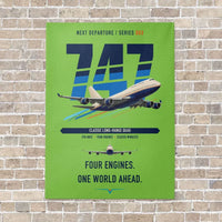 Thumbnail for Boeing 747-400 vertical canvas print - no frame - light green background