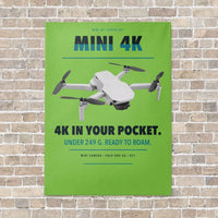Thumbnail for DJI Mini 4K vertical canvas print - no frame - light green background