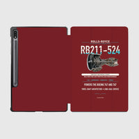 Thumbnail for RB211-524 design on dark red samsung tablet tablet case