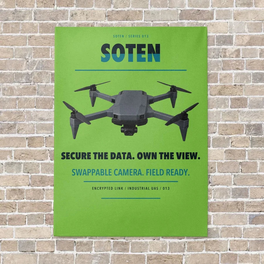 ACSL SOTEN vertical canvas print - no frame - light green background