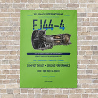 Thumbnail for FJ44-4 vertical canvas print - no frame - light green background