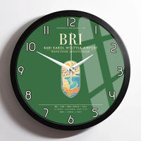Thumbnail for Bari Karol Wojtya Airport BRI Wall-Clock Framed - Green