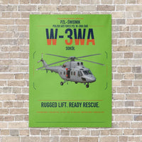 Thumbnail for PZL-Świdnik W-3WA Sokół vertical canvas print - no frame - light green background