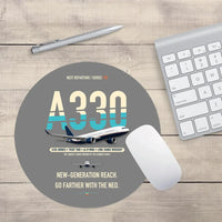 Thumbnail for Airbus A330-800neo design on gray round mouse pad