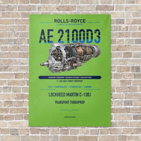 Thumbnail for AE 2100D3 vertical canvas print - no frame - light green background