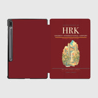 Thumbnail for Kharkiv International Airport (HRK) design on dark red samsung tablet tablet case