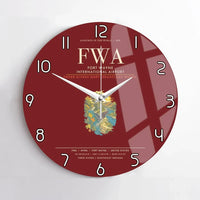 Thumbnail for Fort Wayne International Airport FWA Wall-Clock No-Frame - Dark Red