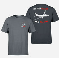 Thumbnail for Let Your Dreams Take Flight Designed Double-Side T-Shirts - view 12