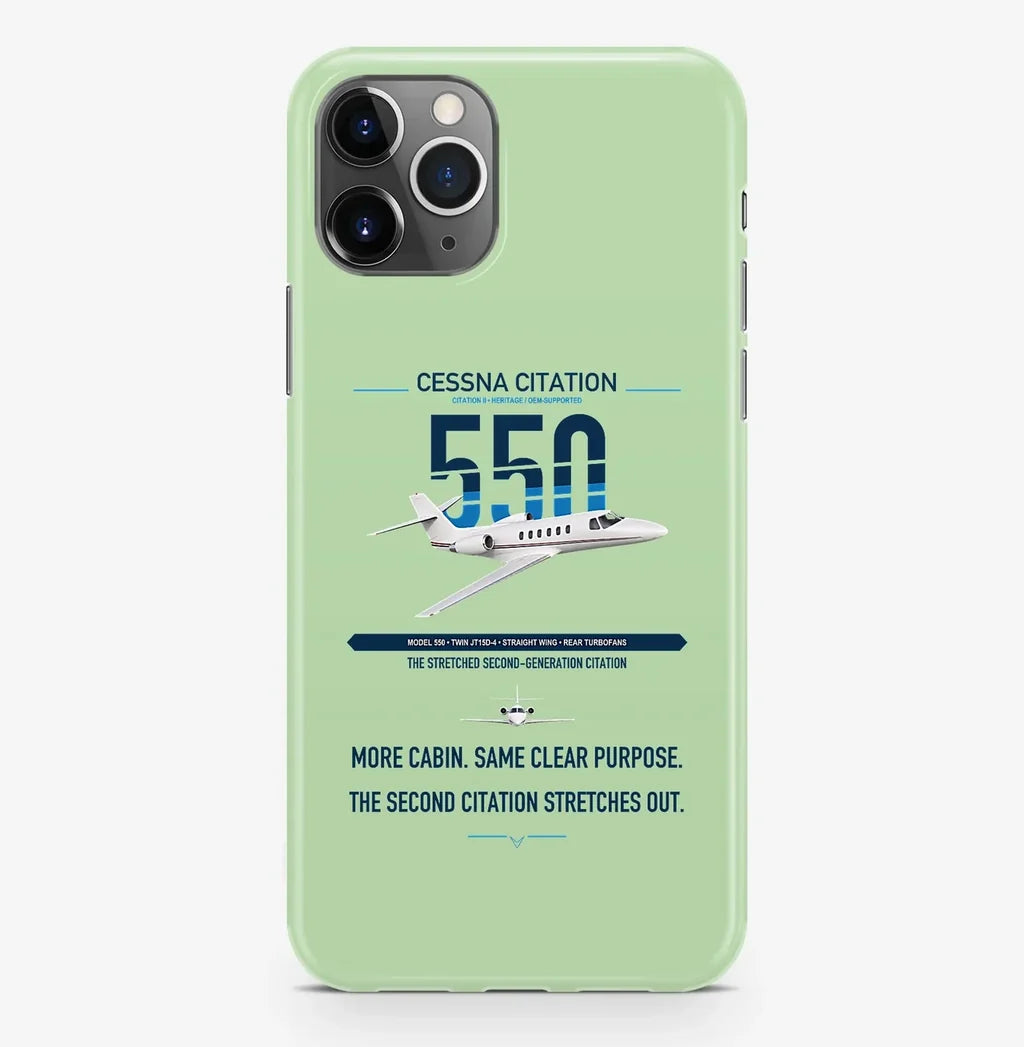 Cessna Citation 550 - Citation II design on light green magsafe iphone case, for iPhone Pro Max