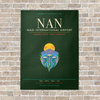Thumbnail for Nadi International Airport NAN - Canvas Framed - Dark Green