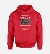 Thumbnail for CFM56-5C design on red hoodie single side