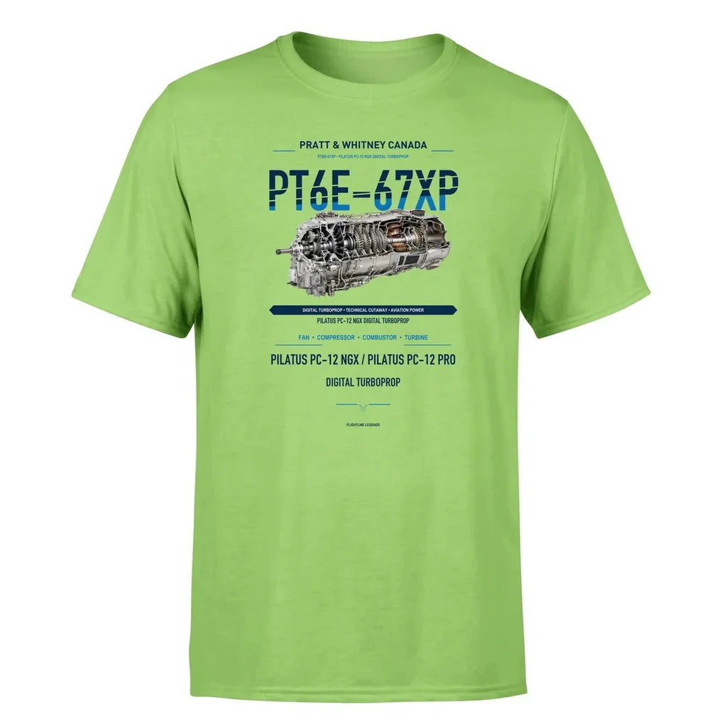 PT6E-67XP design on light green single side