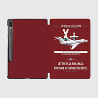 Thumbnail for Cessna Citation X+ design on dark red samsung tablet tablet case
