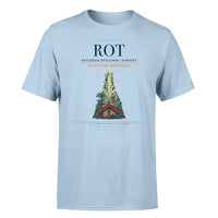Thumbnail for Rotorua Regional Airport (ROT) T-Shirt single-side front print in Light Blue | rotorua-regional-airport-rot-double-side-t-shirt