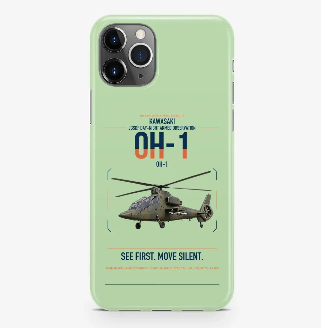 Kawasaki OH-1 design on light green magsafe iphone case, for iPhone Pro Max