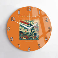 Thumbnail for VINTAGE G4015 - The Airmail Run - Designed Wall Clocks design on orange no-frame