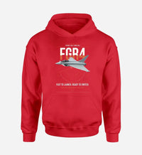 Thumbnail for Eurofighter Typhoon FGR4 design on red double-side hoodie, single-side print