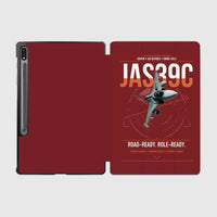 Thumbnail for Saab JAS 39C Gripen design on dark red samsung tablet tablet case