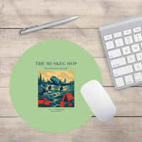 Thumbnail for VINTAGE G4282 - The Muskeg Hop - Designed Mouse Pads design on lightgreen round