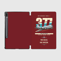 Thumbnail for Boeing 377 Stratocruiser design on dark red samsung tablet tablet case