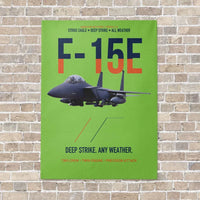 Thumbnail for F-15E Strike Eagle Deep Strike Any Weather vertical canvas print - no frame - light green background