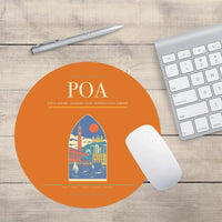 Thumbnail for Porto Alegre - Salgado Filho International Airport POA Mouse-Pad Round - Orange