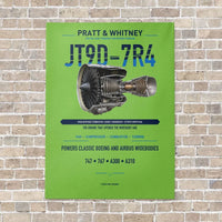 Thumbnail for JT9D-7R4 vertical canvas print - no frame - light green background