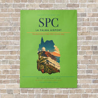 Thumbnail for La Palma Airport SPC vertical canvas print - no frame - light green background