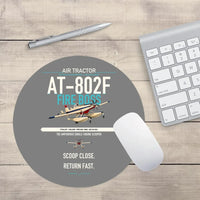 Thumbnail for Air Tractor AT-802F Fire Boss design on gray round mouse pad
