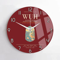 Thumbnail for Wuhan Tianhe International Airport WUH Wall-Clock No-Frame - Dark Red