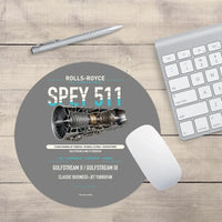 Thumbnail for SPEY 511 design on gray round mouse pad
