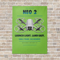 Thumbnail for DJI Neo 2 vertical canvas print - no frame - light green background