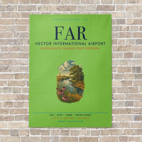 Thumbnail for Hector International Airport FAR vertical canvas print - no frame - light green background