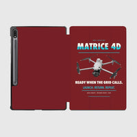 Thumbnail for DJI Matrice 4D design on dark red samsung tablet tablet case
