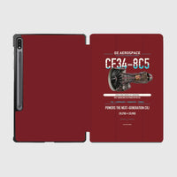 Thumbnail for CF34-8C5 design on dark red samsung tablet tablet case