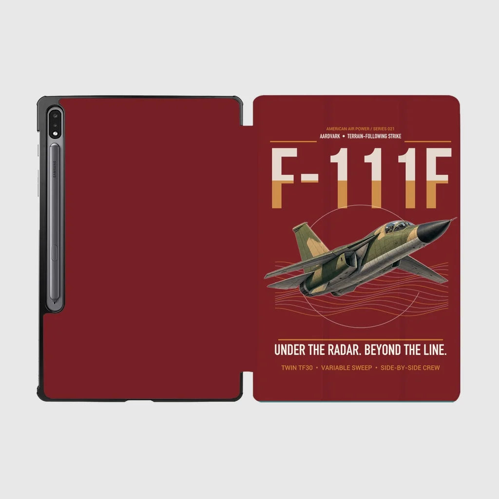 F-111F Aardvark design on dark red samsung tablet tablet case