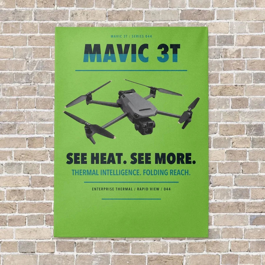 DJI Mavic 3 Thermal vertical canvas print - no frame - light green background