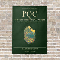 Thumbnail for Phu Quoc International Airport PQC - Canvas Framed - Dark Green