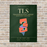 Thumbnail for Toulouse-Blagnac Airport TLS - Canvas Framed - Dark Green