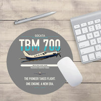 Thumbnail for Socata TBM 700 design on gray round mouse pad