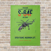 Thumbnail for Erickson S-64F Air Crane vertical canvas print - no frame - light green background