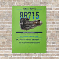 Thumbnail for BR715 vertical canvas print - no frame - light green background