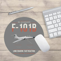Thumbnail for F-101B Voodoo design on gray round mouse pad