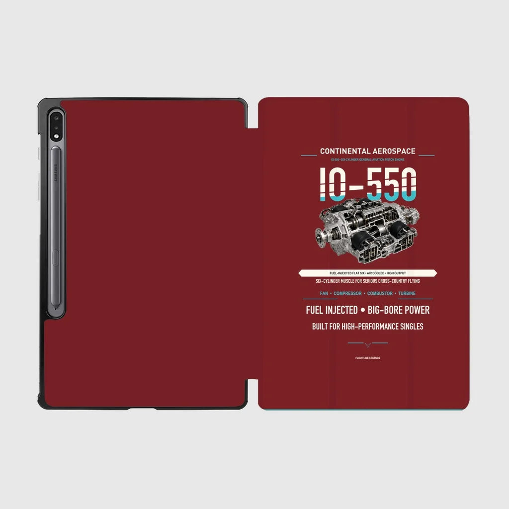 IO-550 design on dark red samsung tablet tablet case