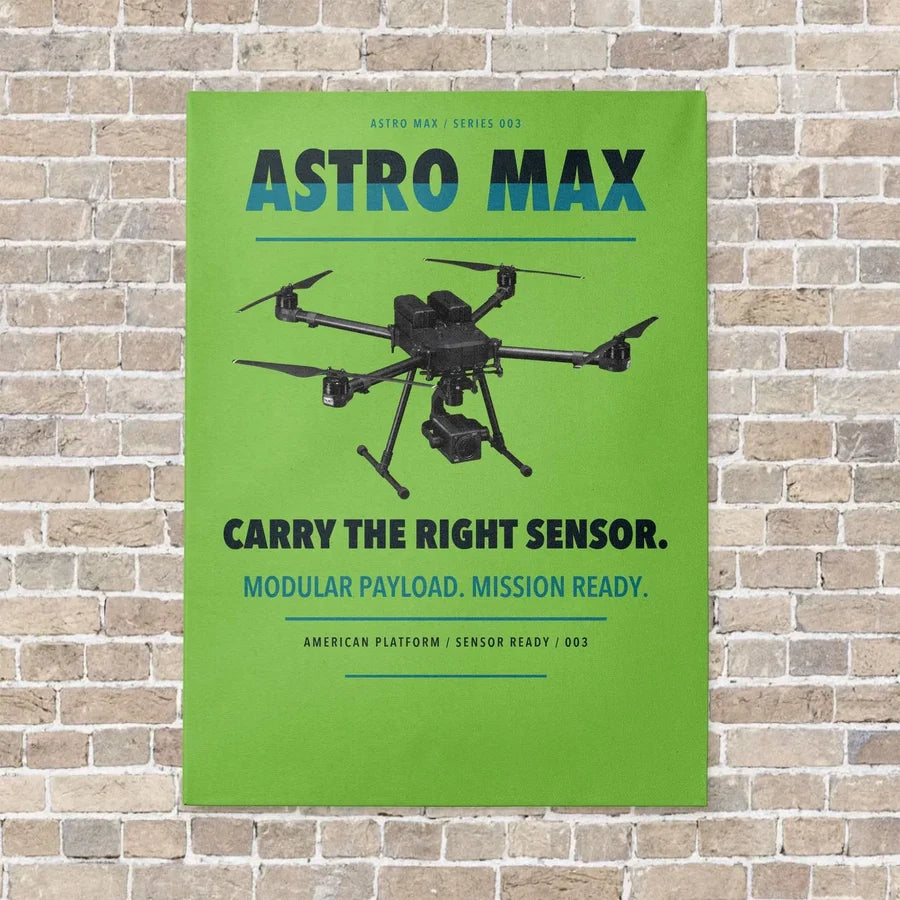 Freefly Astro Max vertical canvas print - no frame - light green background