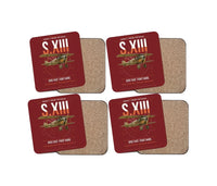 Thumbnail for SPAD S.XIII C.1 design on dark red 4 pieces set coaster