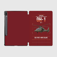 Thumbnail for Kawasaki OH-1 design on dark red samsung tablet tablet case