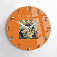 Thumbnail for VINTAGE G4000 - The First Flight Dunes - Designed Wall Clocks design on orange no-frame